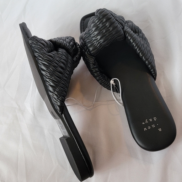 A New Day Ruth Slide Knot Sandals Black - Picture 4 of 8